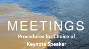 Selection of Keynote Speaker