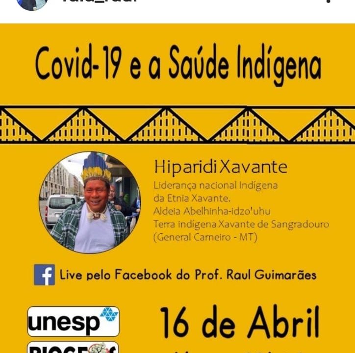 Publicity Flyer-Xavante Covid talk