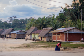 Vista de una comunidad Amazónica