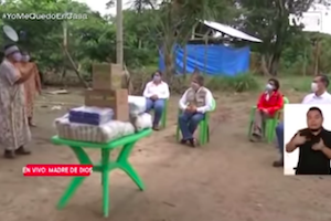 Julio Cusurichi, presidente de la Federación Nativa del Río Madre de Dios y Afluentes (FENAMAD) le extiende al Presidente Martín Vizcarra las demanda de los pueblos indígenas de la Amazonía (8-5-20)